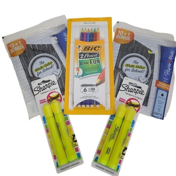 Other - Back to School/College Supplies Bundle, Pencils, Pens, Sharpies Highlighters NEW